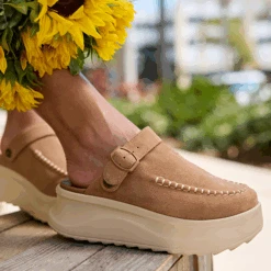 Delray Clog Suede - Tan -Hey Dude Store 250729 Global DelrayClog WhyYoullLoveIt 2 1