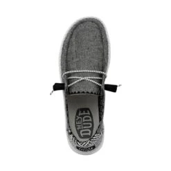 Wendy Chambray Woven - Onyx -Hey Dude Store 40059 09U WENDY CHAMBRAY WOVEN ONYX LEFT 6