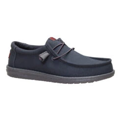 Wally Canvas - Dark Grey -Hey Dude Store 40375 029 WALLYCANVAS DARKGREY 3QTR conversion1