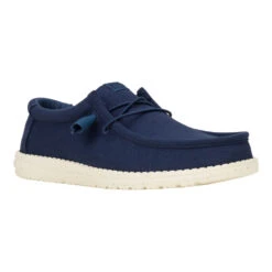 Wally Canvas - Navy 16 Wally Canvas - Navy -Hey Dude Store 40375 410 WALLYCANVAS NAVY RIGHT 3QTR conversion1
