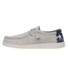 Wally Texas Canvas - Off White 2 Wally Texas Canvas - Off White -Hey Dude Store 40380 1LB WALLYTEXASCANVAS OFFWHITE LEFTSIDE