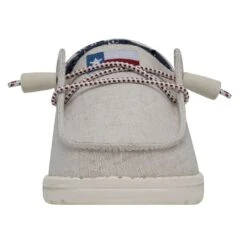 Wendy Texas Canvas - Off White -Hey Dude Store 40381 1LB WENDYTEXASCANVAS OFFWHITE LEFTFRONT
