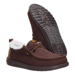 Wally Warmth - Brown/Brown 12 Wally Warmth - Brown/Brown -Hey Dude Store 40627 21D WALLYWARMTH BROWNBROWM PAIR BOTTOM conversion1