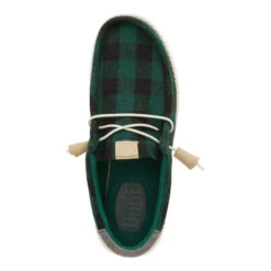 Wally Buffalo Plaid - Hunter Green -Hey Dude Store 40657 3WF WALLYBUFFALOPLAID HUNTERGREEN TOP conversion1