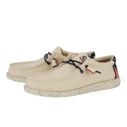 Wally Americana - Off White -Hey Dude Store 40687 1LB WALLY AMERICANA OFF WHITE PAIR SIDE conversion1