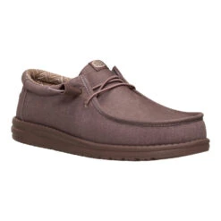 Wally Stretch Canvas - Deep Taupe -Hey Dude Store 40700 0PO WALLYSTRETCHCANVAS DEEPTAUPE RIGHT SIDE conversion1