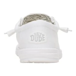 Wally Stretch Canvas Wide - White/White -Hey Dude Store 40700 143 WALLYSTRETCHCANVAS WHITE WHITE BACK a80cf2f1 632c 42e7 ae0c 88f8cdea72bf