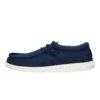 Wally Stretch Canvas - Navy -Hey Dude Store 40700 410 WALLY CANVAS NAVY LEFT SIDE