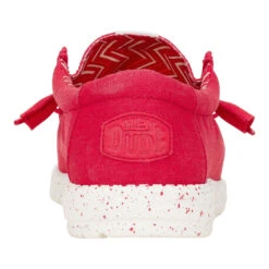 Wally Stretch Canvas- Savvy Red -Hey Dude Store 40700 6XO WALLYSTRETCHCANVAS SAVVYRED BACK conversion1