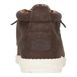 Wally Mid Stretch Canvas - Brown -Hey Dude Store 40701 2IV WALLYMIDSTRETCHCANVAS MOLEBROWN BACK
