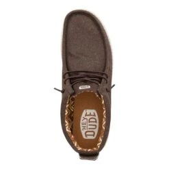 Wally Mid Stretch Canvas - Brown -Hey Dude Store 40701 2IV WALLYMIDSTRETCHCANVAS MOLEBROWN TOP