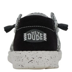 Wendy Leopard - Black/Grey 12 Wendy Leopard - Black/Grey -Hey Dude Store 40735 097 WENDY LEO JACQUARD BLACK GREY LEFT BACK conversion1