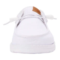 Wendy Stretch Canvas - White 16 Wendy Stretch Canvas - White -Hey Dude Store 40902 100 WENDY CANVAS WHITE LEFT FRONT