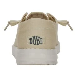 Wendy Stretch Canvas - Off White -Hey Dude Store 40902 1LB WENDY CANVAS OFF WHITE LEFT BACK