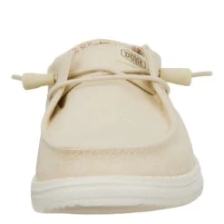 Wendy Stretch Canvas - Off White -Hey Dude Store 40902 1LB WENDY CANVAS OFF WHITE LEFT FRONT