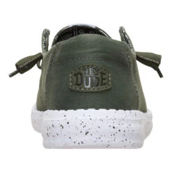 Wendy Stretch Canvas - Deep Green -Hey Dude Store 40902 3TJ WENDYSTRETCHCANVAS DEEPGREEN BACK conversion1