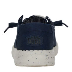 Wendy Stretch Canvas - Navy 12 Wendy Stretch Canvas - Navy -Hey Dude Store 40902 410 WENDY CANVAS NAVY LEFT BACK conversion1