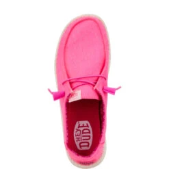 Wendy Stretch Canvas - Neon Pink -Hey Dude Store 40902 676 WENDY CANVAS NEON PINK LEFT TOP conversion1