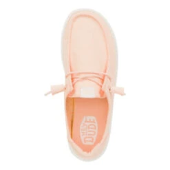 Wendy Stretch Canvas - Peach 15 Wendy Stretch Canvas - Peach -Hey Dude Store 40902 830 WENDYSTRETCHCANVAS PEACH TOP conversion1