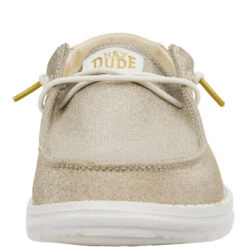 Wendy Metallic Sparkle - Gold -Hey Dude Store 41082 710 WENDY METALLIC SPARKLE GOLD LEFT FRONT conversion1 1