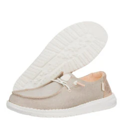 Wendy Metallic Sparkle - Rose Gold -Hey Dude Store 41082 7D9 WENDY METALLIC SPARKLE ROSE GOLD PAIR BOTTOM conversion1