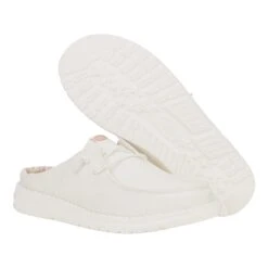 Wendy Slip Classic - White 13 Wendy Slip Classic - White -Hey Dude Store 41269 100 WENDYSLIPCLASSIC WHITE PAIR BOTTOM 1