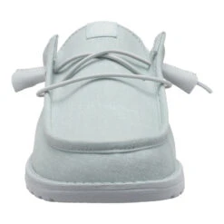 Wally Slip Stretch Canvas - Puritan Grey -Hey Dude Store 41293 1VV WALLYSLIPSTRETCHCANVAS PURITANGREY FRONT conversion1