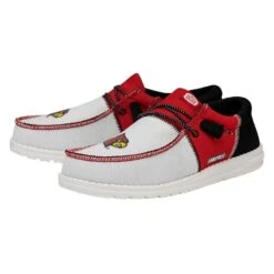 Men's Wally Tri Louisville Cardinals - Louisville Red/Black -Hey Dude Store 41322 643 WALLYTRILOUISVILLECARDINALS REDBLACK LEFTPAIRSIDE
