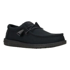 Wally Canvas Mono - Black/Clay 16 Wally Canvas Mono - Black/Clay -Hey Dude Store 41327 0S5 WALLYCANVASMONO BLACK CLAY RIGHT 3QTR