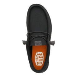 Wally Canvas Mono - Black/Clay 15 Wally Canvas Mono - Black/Clay -Hey Dude Store 41327 0S5 WALLYCANVASMONO BLACK CLAY TOP