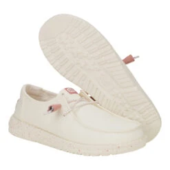 Wendy Canvas Mono - Egret 12 Wendy Canvas Mono - Egret -Hey Dude Store 41328 0LA WENDYCANVASMONO EGRET PAIR BOTTOM conversion1