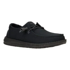 Wendy Canvas Mono - Black/Ash Rose 16 Wendy Canvas Mono - Black/Ash Rose -Hey Dude Store 41328 0PW WENDYCANVASMONO BLACK ASHROSE RIGHT 3QTR conversion1