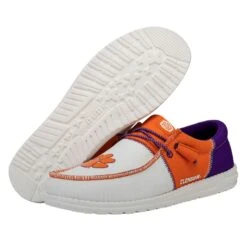 Men's Wally Tri Clemson - Clemson Orange/Purple -Hey Dude Store 41330 81E WALLYTRICLEMSON ORANGEPURPLE LEFTPAIRBOTTOM