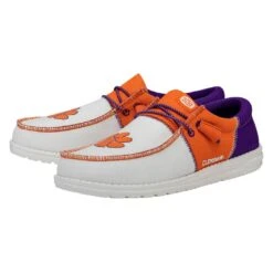 Men's Wally Tri Clemson - Clemson Orange/Purple -Hey Dude Store 41330 81E WALLYTRICLEMSON ORANGEPURPLE LEFTPAIRSIDE