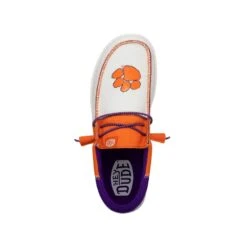 Men's Wally Tri Clemson - Clemson Orange/Purple -Hey Dude Store 41330 81E WALLYTRICLEMSON ORANGEPURPLE LEFTTOP 1