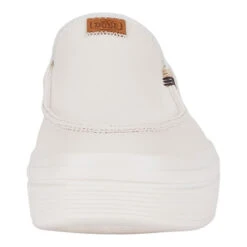 Austin Lift Leather Women - White -Hey Dude Store 41759 100 AUSTIN LIFT LEATHER WHITE LEFT FRONT