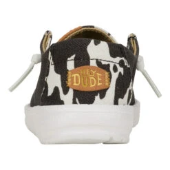 Wendy Toddler Animal - Black/Cow -Hey Dude Store 41798 0HO WENDY T ANIMAL BLACK COW LEFT BACK conversion1