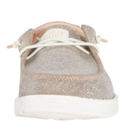 Wendy Metallic Sparkle Wide - Rose Gold -Hey Dude Store 41806 7D9 WENDY METALLIC SPARKLE ROSE GOLD LEFT FRONT conversion1