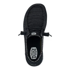 Wendy Stretch Sox Wide - Black/Black -Hey Dude Store 41878 060 WENDY STRETCH MESH BLACK BLACK LEFT TOP 1