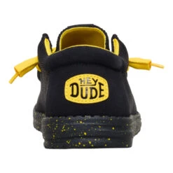 Wally Stretch Sox - Black/Yellow -Hey Dude Store 41898 064 WALLYSTRETCHSOX BLACKYELLOW BACK conversion1