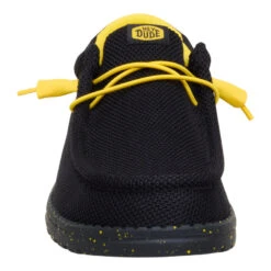 Wally Stretch Sox - Black/Yellow -Hey Dude Store 41898 064 WALLYSTRETCHSOX BLACKYELLOW FRONT conversion1