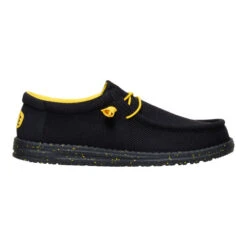 Wally Stretch Sox - Black/Yellow -Hey Dude Store 41898 064 WALLYSTRETCHSOX BLACKYELLOW RIGHT LATERAL conversion1