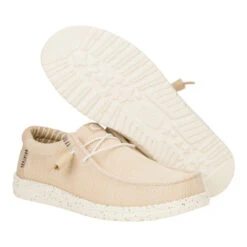 Wally Stretch Sox - Irish Cream/Egret -Hey Dude Store 41898 0LZ WALLYSTRETCHSOX IRISHCREAM EGRET PAIR BOTTOM conversion1