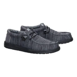 Wally Stretch Sox - Granite Grey/Black 14 Wally Stretch Sox - Granite Grey/Black -Hey Dude Store 41898 1U4 WALLYSTRETCHSOX GRANITEGREYBLACK PAIR conversion1