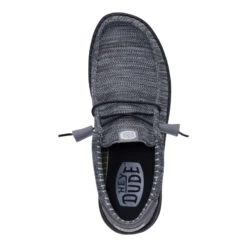 Wally Stretch Sox - Granite Grey/Black 19 Wally Stretch Sox - Granite Grey/Black -Hey Dude Store 41898 1U4 WALLYSTRETCHSOX GRANITEGREYBLACK TOP conversion1