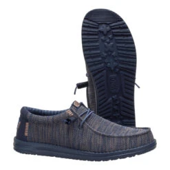 Wally Stretch Sox - Navy Blazer -Hey Dude Store 41898 4UC WALLYSTRETCHSOX NAVYBLAZER PAIR BOTTOM conversion1