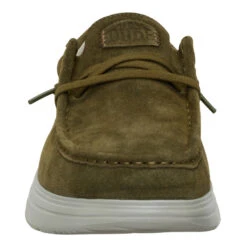 Wally Comf Suede - Dark Olive/Stone Grey 16 Wally Comf Suede - Dark Olive/Stone Grey -Hey Dude Store 41975 3AF WALLYCOMFSUEDE DARKOLIVESTONEGREY FRONT conversion1 a915d265 c76f 446a b127 301fe0db2758