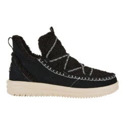 Camden Suede Cozy - Black 21 Camden Suede Cozy - Black -Hey Dude Store 42031 001 CAMDEN SUEDE COZY BLACK BLACK RIGHT SIDE