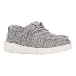 Wally Toddler Stretch Sox - Grey -Hey Dude Store 42073 030 WALLYTSTRETCHSOX GREY RIGHT 3QTR