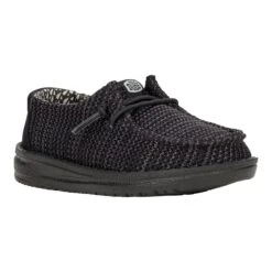 Wendy Toddler Stretch Sox - Black/Black -Hey Dude Store 42115 060 WENDYTSTRETCHSOX BLACKBLACK RIGHT 3QTR 1